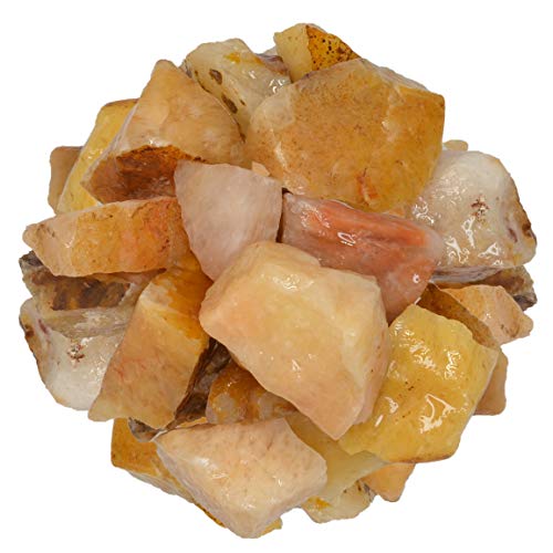 Digging Dolls: 1/2 lb of Sunrise Aventurine Rough Stones from India - Raw Rocks Perfect for Tumbling, Lapidary Polishing, Reiki, Crystal Healing and Crafts!