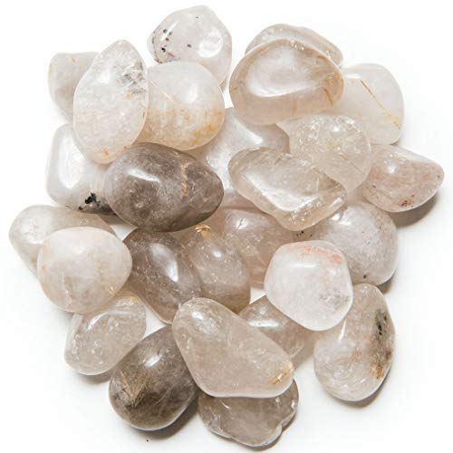 Digging Dolls: 3 lbs of Medium Rutilated Quartz B Grade Stones from Brazil - Tumbled Rocks Perfect for Art, Crafts, Reiki, Wicca and Wire Wrapping!