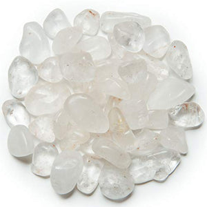 Digging Dolls: 3 lbs of Extra Small Crystal Quartz B Grade Stones from Brazil - Tumbled Rocks Perfect for Art, Crafts, Reiki, Wicca and Wire Wrapping!