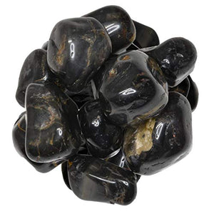 Digging Dolls: 1 lb of Large Black Onyx A Grade Stones from Brazil - Tumbled Rocks Crystals Perfect for Art, Crafts, Reiki, Wicca and Wire Wrapping!