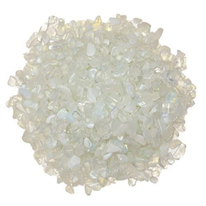 Digging Dolls: 1 lb of Tumbled Opalite Chip Stones - Polished Rocks for Crafts, Art, Vase Filler, Decoration, Reiki, Crystal Jewelry Making and More!