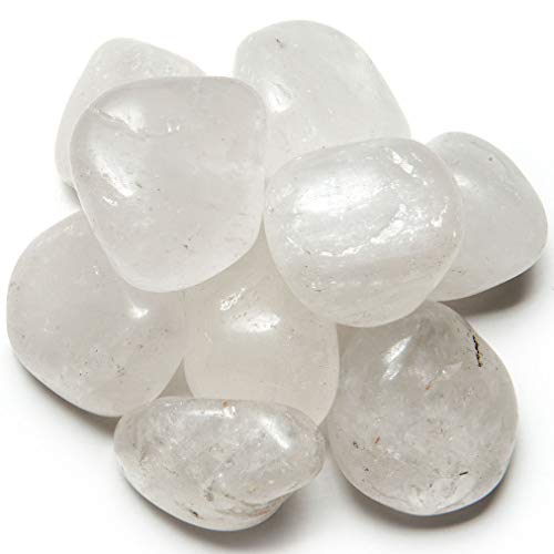 Digging Dolls: 2 lbs of Extra Large Crystal Quartz B Grade Stones from Brazil - Tumbled Rocks Perfect for Art, Crafts, Reiki, Wicca and Wire Wrapping!