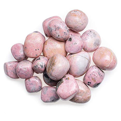 Digging Dolls: 1 lb Natural Rhodonite Tumbled Stones from Peru