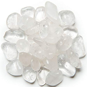 Digging Dolls: 2 lbs of Small Crystal Quartz A Grade Stones from Brazil - Tumbled Rocks Perfect for Art, Crafts, Reiki, Wicca and Wire Wrapping!