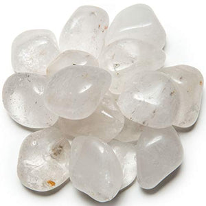 Digging Dolls: 2 lbs of Large Crystal Quartz B Grade Stones from Brazil - Tumbled Rocks Perfect for Art, Crafts, Reiki, Wicca and Wire Wrapping!