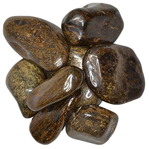 Digging Dolls: 1 lb of XX Large Bronzite A Grade Stones from Brazil - Tumbled Rocks Crystals Perfect for Art, Crafts, Reiki, Wicca and Wire Wrapping!