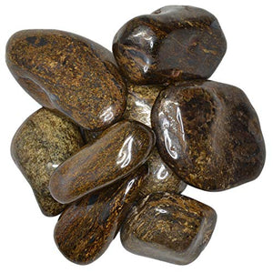 Digging Dolls: 1/2 lb of XX Large Bronzite A Grade Stones from Brazil - Tumbled Rocks Crystals Perfect for Art, Crafts, Reiki, Wicca and Wire Wrapping!