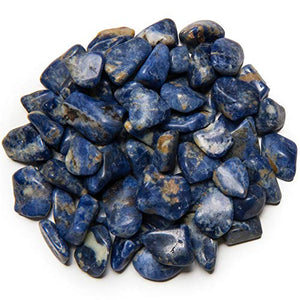 Digging Dolls: 3 lbs of Extra Small Sodalite B Grade Stones from Brazil - Tumbled Rocks Perfect for Art, Crafts, Reiki, Wicca and Wire Wrapping!