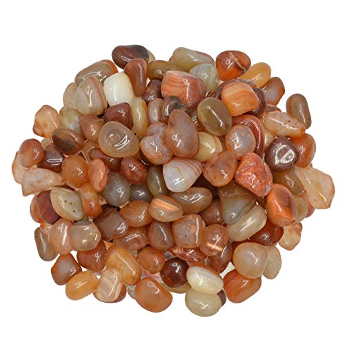 Digging Dolls: 1/2 lb of Extra Small Dyed Red Agate A Grade Stones from Brazil - Tumbled Rocks Crystals Perfect for Art, Crafts, Reiki, Wicca and Wire Wrapping!