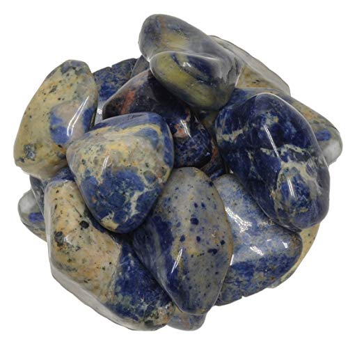 Digging Dolls: 1/2 lb of XX Large Sodalite B Grade Stones from Brazil - Tumbled Rocks Crystals Perfect for Art, Crafts, Reiki, Wicca and Wire Wrapping!