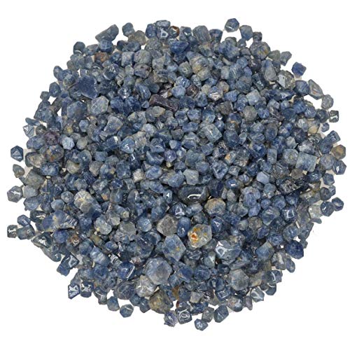 Digging Dolls: 1/2 lb of Beautiful Blue Sapphire Crystals Rough Stones from Brazil - Raw Rocks Perfect for Tumbling, Lapidary Polishing, Reiki, Crystal Healing and Crafts!