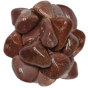 Digging Dolls: 1/2 lb of Large Red Aventurine A Grade Stones from Brazil - Tumbled Rocks Crystals Perfect for Art, Crafts, Reiki, Wicca and Wire Wrapping!