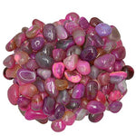 Digging Dolls: 1/2 lb of Extra Small Dyed Pink Agate A Grade Stones from Brazil - Tumbled Rocks Crystals Perfect for Art, Crafts, Reiki, Wicca and Wire Wrapping!