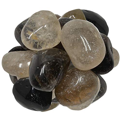 Digging Dolls: 2 lbs of Extra Large Smokey Quartz A Grade Stones from Brazil - Tumbled Rocks Crystals Perfect for Art, Crafts, Reiki, Wicca and Wire Wrapping!