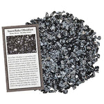 Digging Dolls: 2 lbs of Tumbled Snow Obsidian Chip Stones - Polished Rocks for Crafts, Art, Vase Filler, Decoration, Reiki, Crystal Jewelry Making and More!