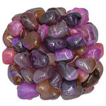 Digging Dolls: 3 lbs of Small Dyed Pinkish Purple Agate A Grade Stones from Brazil - Tumbled Rocks Crystals Perfect for Art, Crafts, Reiki, Wicca and Wire Wrapping!