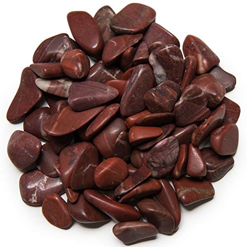 Digging Dolls: 1 lb of Extra Small Red Striped Dolomite A Grade Stones from Brazil - Tumbled Rocks Perfect for Art, Crafts, Reiki, Wicca and Wire Wrapping!