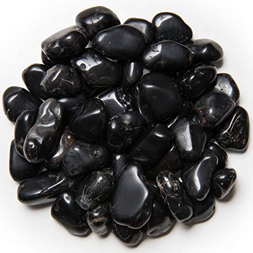 Digging Dolls: 1 lb of Small Black Onyx A Grade Stones from Brazil - Tumbled Rocks Perfect for Art, Crafts, Reiki, Wicca and Wire Wrapping!