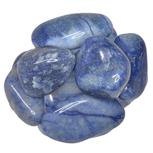 Digging Dolls: 2 lbs of Extra Large Blue Quartz A Grade Stones from Brazil - Tumbled Rocks Crystals Perfect for Art, Crafts, Reiki, Wicca and Wire Wrapping!