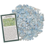 Digging Dolls: 1/2 lb of Tumbled Aquamarine Chip Stones - Polished Rocks for Crafts, Art, Vase Filler, Decoration, Reiki, Crystal Jewelry Making and More!