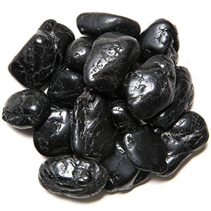 Digging Dolls: 2 lbs of Large Black Tourmaline A Grade Stones from Brazil - Tumbled Rocks Perfect for Art, Crafts, Reiki, Wicca and Wire Wrapping!