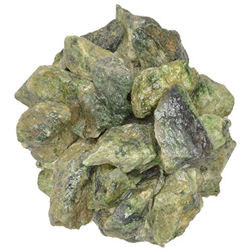 Digging Dolls: 1 lb of Green Diopside Rough Stones from Africa - Raw Rocks Perfect for Tumbling, Lapidary Polishing, Reiki, Crystal Healing and Crafts!