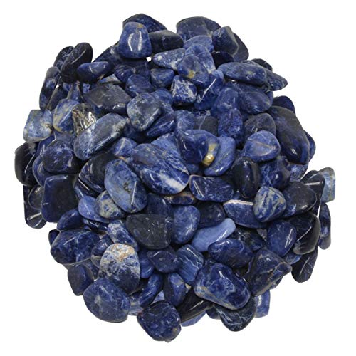 Digging Dolls: 2 lbs of Extra Small Sodalite A Grade Stones from Brazil - Tumbled Rocks Crystals Perfect for Art, Crafts, Reiki, Wicca and Wire Wrapping!