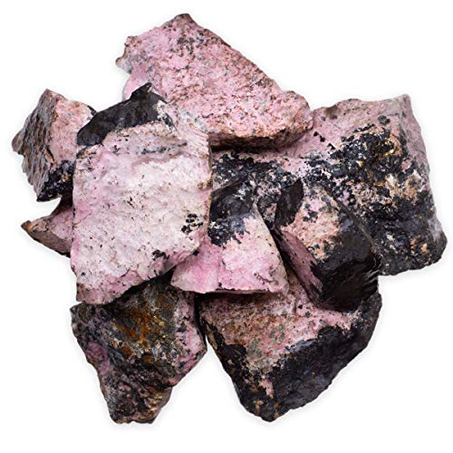 Digging Dolls: 2 lbs Natural Rhodonite Rough Stones from Peru