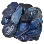 Digging Dolls: 3 lbs of Extra Large Dyed Blue Agate A Grade Stones from Brazil - Tumbled Rocks Crystals Perfect for Art, Crafts, Reiki, Wicca and Wire Wrapping!