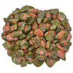 Digging Dolls: 1 lb of Extra Small Unakite A Grade Stones from Brazil - Tumbled Rocks Crystals Perfect for Art, Crafts, Reiki, Wicca and Wire Wrapping!