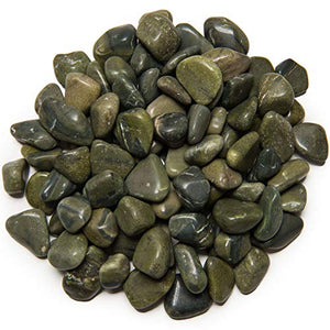 Digging Dolls: 3 lbs of Extra Small Green Jasper A Grade Stones from Brazil - Tumbled Rocks Perfect for Art, Crafts, Reiki, Wicca and Wire Wrapping!