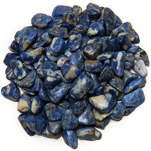 Digging Dolls: 1/2 lb of XXSmall Sodalite B Grade Stones from Brazil - Tumbled Rocks Perfect for Art, Crafts, Reiki, Wicca and Wire Wrapping!