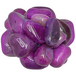 Digging Dolls: 3 lbs of Extra Large Dyed Pinkish Purple Agate A Grade Stones from Brazil - Tumbled Rocks Crystals Perfect for Art, Crafts, Reiki, Wicca and Wire Wrapping!