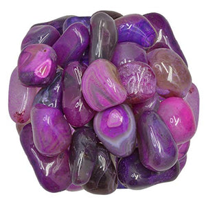 Digging Dolls: 3 lbs of Large Dyed Pinkish Purple Agate A Grade Stones from Brazil - Tumbled Rocks Crystals Perfect for Art, Crafts, Reiki, Wicca and Wire Wrapping!