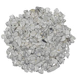 Digging Dolls: 1 lb of Tumbled Howlite Chip Stones - Polished Rocks for Crafts, Art, Vase Filler, Decoration, Reiki, Crystal Jewelry Making and More!