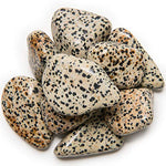 Digging Dolls: 1 lb of XXL Dalmatian Jasper A Grade Stones from Brazil - Tumbled Rocks Perfect for Art, Crafts, Reiki, Wicca and Wire Wrapping!