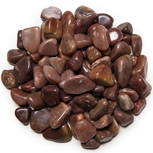 Digging Dolls: 1 lb of Extra Small Red Aventurine B Grade Stones from Brazil - Tumbled Rocks Perfect for Art, Crafts, Reiki, Wicca and Wire Wrapping!