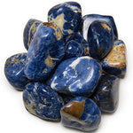 Digging Dolls: 1/2 lb of Extra Large Sodalite B Grade Stones from Brazil - Tumbled Rocks Perfect for Art, Crafts, Reiki, Wicca and Wire Wrapping!