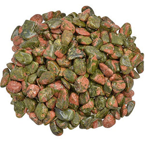 Digging Dolls: 2 lbs of XX Small Unakite A Grade Stones from Brazil - Tumbled Rocks Crystals Perfect for Art, Crafts, Reiki, Wicca and Wire Wrapping!