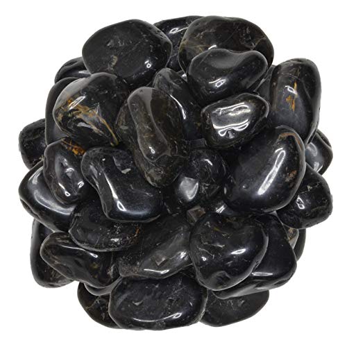 Digging Dolls: 3 lbs of Medium Black Onyx A Grade Stones from Brazil - Tumbled Rocks Crystals Perfect for Art, Crafts, Reiki, Wicca and Wire Wrapping!