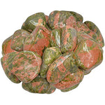 Digging Dolls: 2 lbs of Extra Large Unakite A Grade Stones from Brazil - Tumbled Rocks Crystals Perfect for Art, Crafts, Reiki, Wicca and Wire Wrapping!