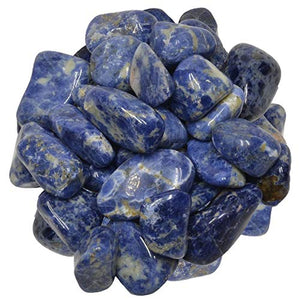 Digging Dolls: 2 lbs of Medium Sodalite A Grade Stones from Brazil - Tumbled Rocks Crystals Perfect for Art, Crafts, Reiki, Wicca and Wire Wrapping!