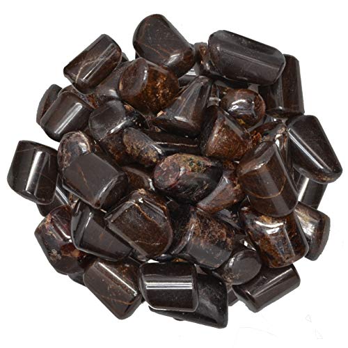 Digging Dolls: 1/2 lb of Tumbled (Hand Polished) Garnet Stones - Polished Rocks for Crafts, Art, Vase Filler, Decoration, Reiki, Crystal Jewelry Making and More!