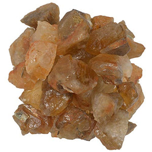 Digging Dolls: 1/2 lb of Gold Citrine Rough Stones from India - Raw Rocks Perfect for Tumbling, Lapidary Polishing, Reiki, Crystal Healing and Crafts!