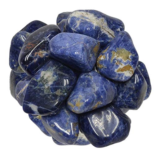 Digging Dolls: 3 lbs of Large Sodalite A Grade Stones from Brazil - Tumbled Rocks Crystals Perfect for Art, Crafts, Reiki, Wicca and Wire Wrapping!