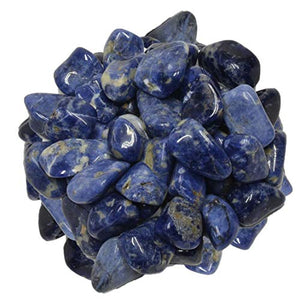 Digging Dolls: 1 lb of Small Sodalite A Grade Stones from Brazil - Tumbled Rocks Crystals Perfect for Art, Crafts, Reiki, Wicca and Wire Wrapping!