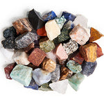 Digging Dolls: 3 lbs Natural Asia and Middle East Rough Stone Mix - Made with Over 35 Types of Stones - Large Size - 1" to 1.5" Average - Raw Rough Rocks for Arts, Crafts, Tumbling, Wire Wrapping!