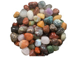 A Natural India Tumbled Stone Mix - Made with Over 30 Types of Indian Stones - Medium Size - .75" to 1.25"