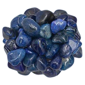 Digging Dolls: 1 lb of Medium Dyed Blue Agate A Grade Stones from Brazil.